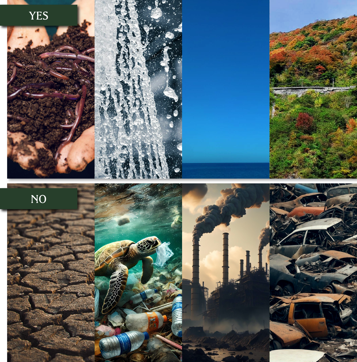 Mother Earth Say No - YES/NO 環境對比